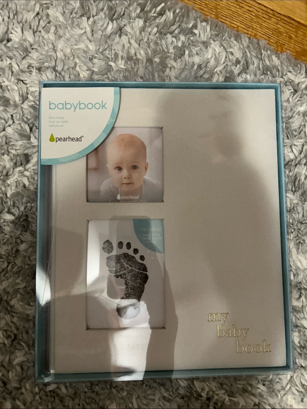Pearhead Light Blue Babybook with Cream Label